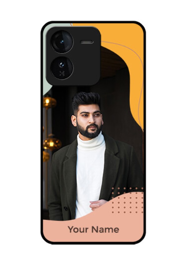 iQOO Z9 5G Custom Glass Phone CaseTri - Coloured Overlay Design