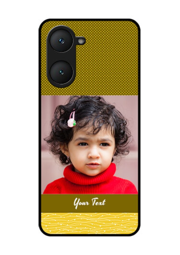 iQOO Z9 Lite 5G Custom Glass Phone Case - Simple Green Color Design