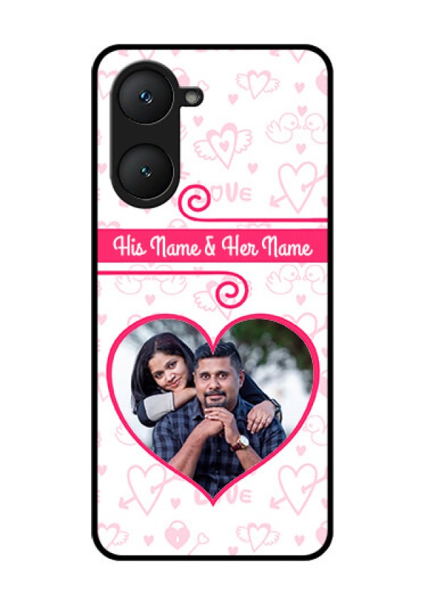 iQOO Z9 Lite 5G Custom Glass Phone Case - Heart Shape Love Design