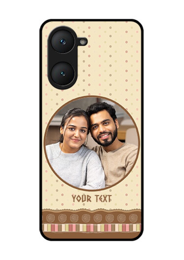 iQOO Z9 Lite 5G Custom Glass Phone Case - Brown Dotted Mobile Case Design