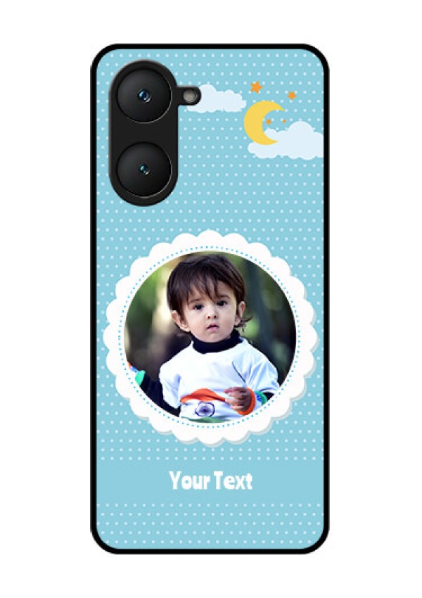 iQOO Z9 Lite 5G Custom Glass Phone Case - Violet Pattern Design