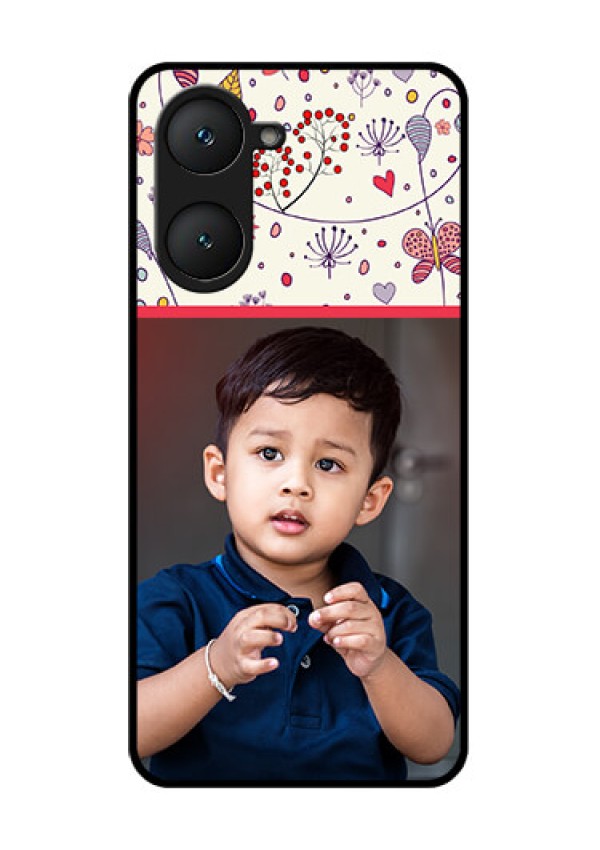 iQOO Z9 Lite 5G Custom Glass Phone Case - Premium Floral Design