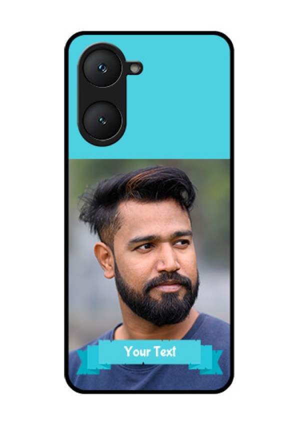 iQOO Z9 Lite 5G Custom Glass Phone Case - Blue Color Design