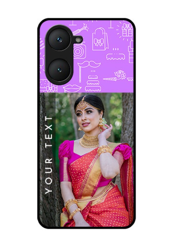 iQOO Z9 Lite 5G Custom Glass Phone Case - Birthday Icons Design
