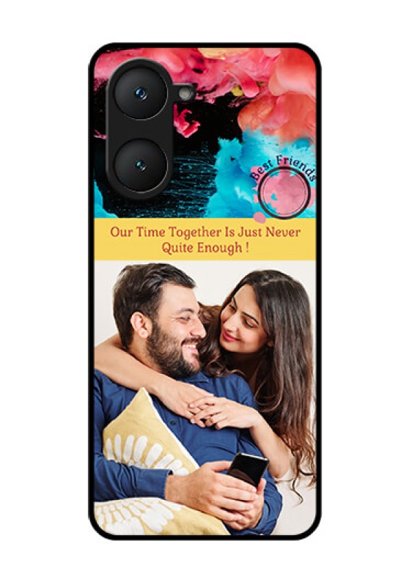 iQOO Z9 Lite 5G Custom Glass Phone Case - Quote With Acrylic Painting Design