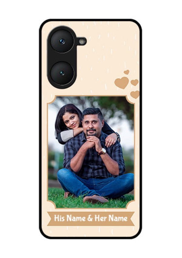 iQOO Z9 Lite 5G Custom Glass Phone Case - With Confetti Love Design