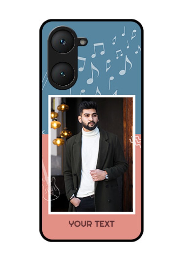 iQOO Z9 Lite 5G Custom Glass Phone Case - With Color Musical Note Design