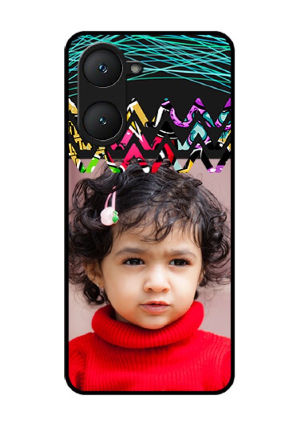 iQOO Z9 Lite 5G Custom Glass Phone Case - Neon Abstract Design