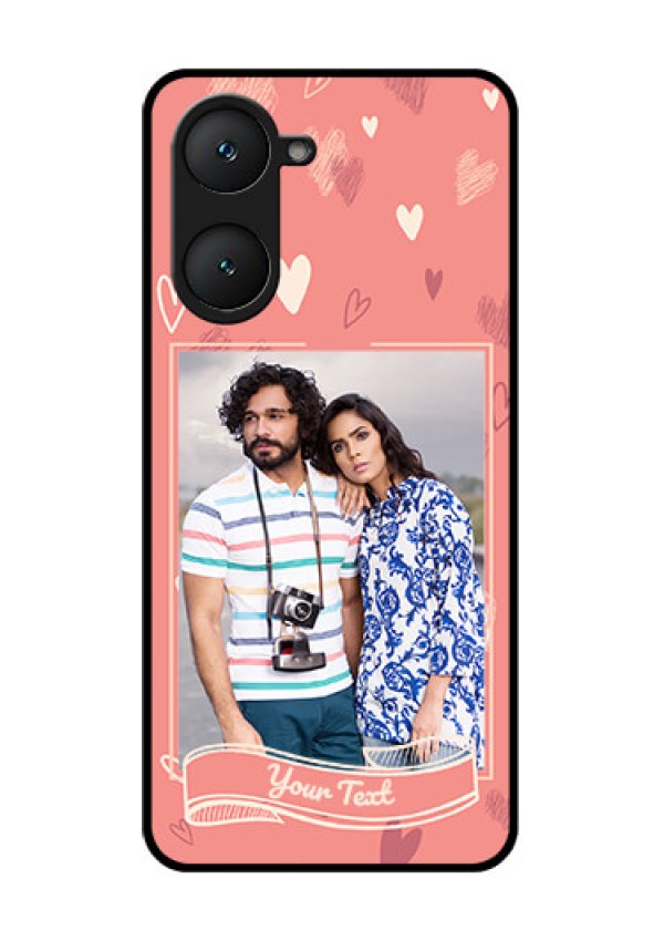 iQOO Z9 Lite 5G Custom Glass Phone Case - Love Doodle Art Design