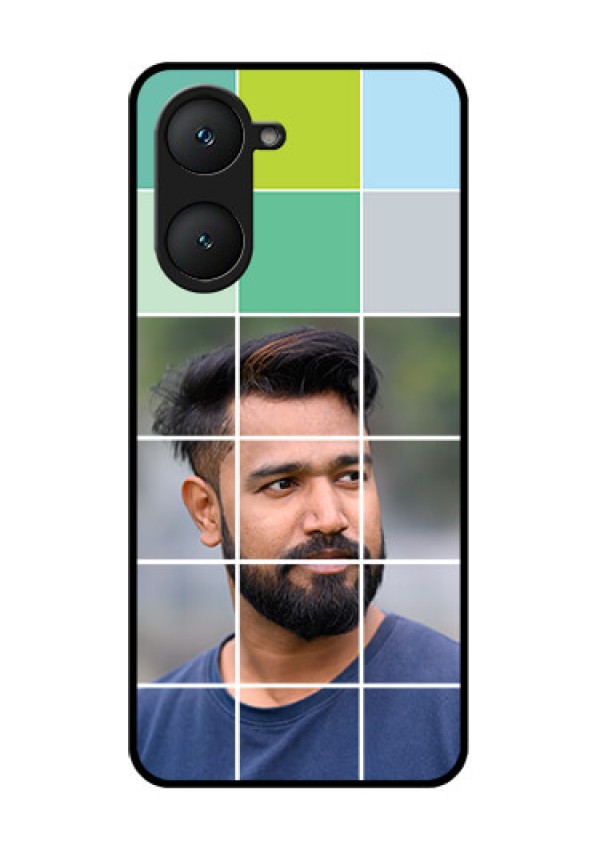 iQOO Z9 Lite 5G Custom Glass Phone Case - With White Box Pattern