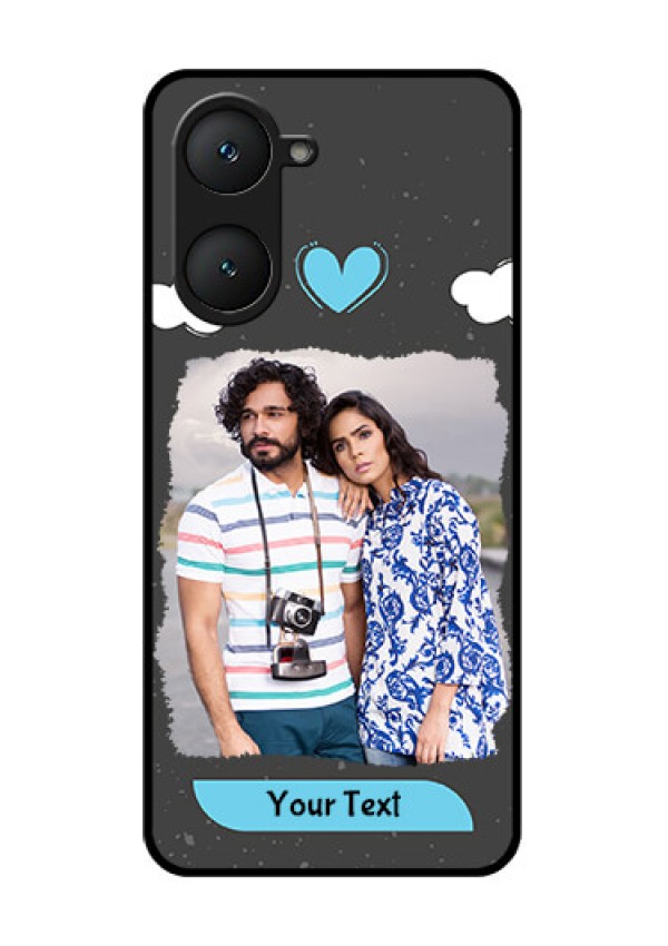 iQOO Z9 Lite 5G Custom Glass Phone Case - Splashes With Love Doodles Design