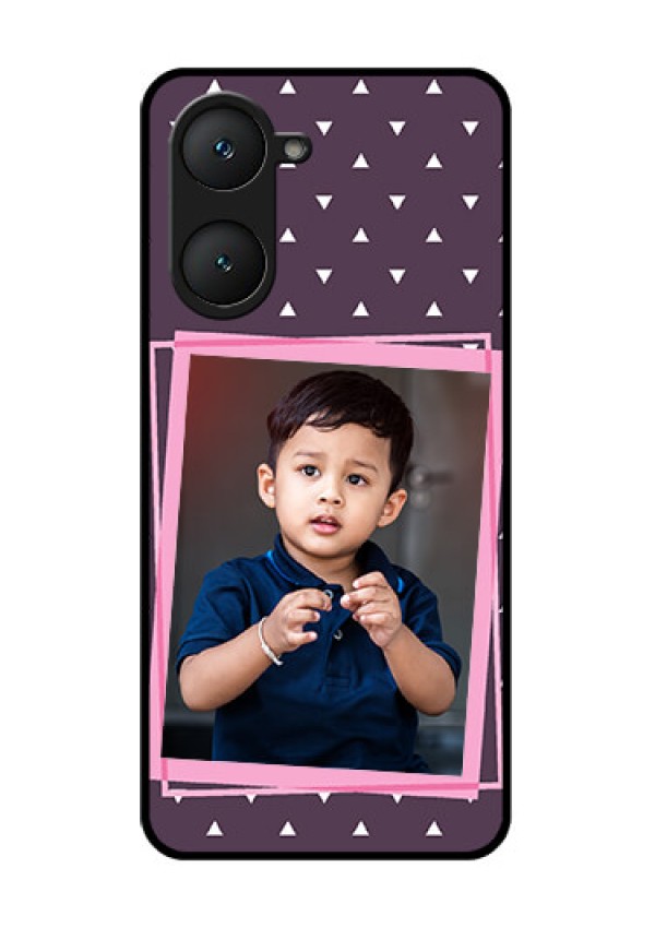 iQOO Z9 Lite 5G Custom Glass Phone Case - Triangle Pattern Dotted Design