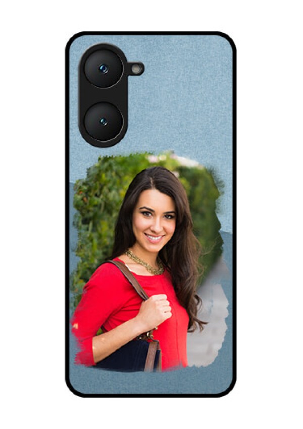 iQOO Z9 Lite 5G Custom Glass Phone Case - Grunge Line Art Design
