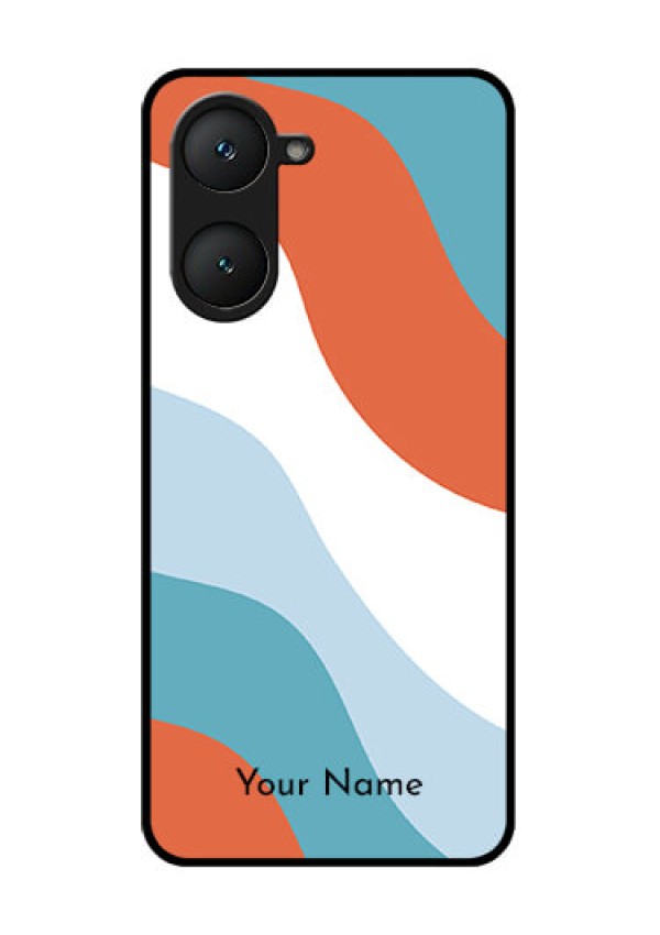 iQOO Z9 Lite 5G Custom Glass Phone Case - Coloured Waves Design