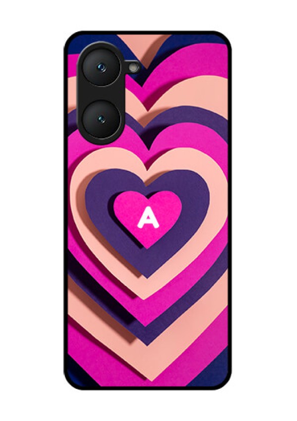 iQOO Z9 Lite 5G Custom Glass Phone Case - Cute Heart Pattern Design