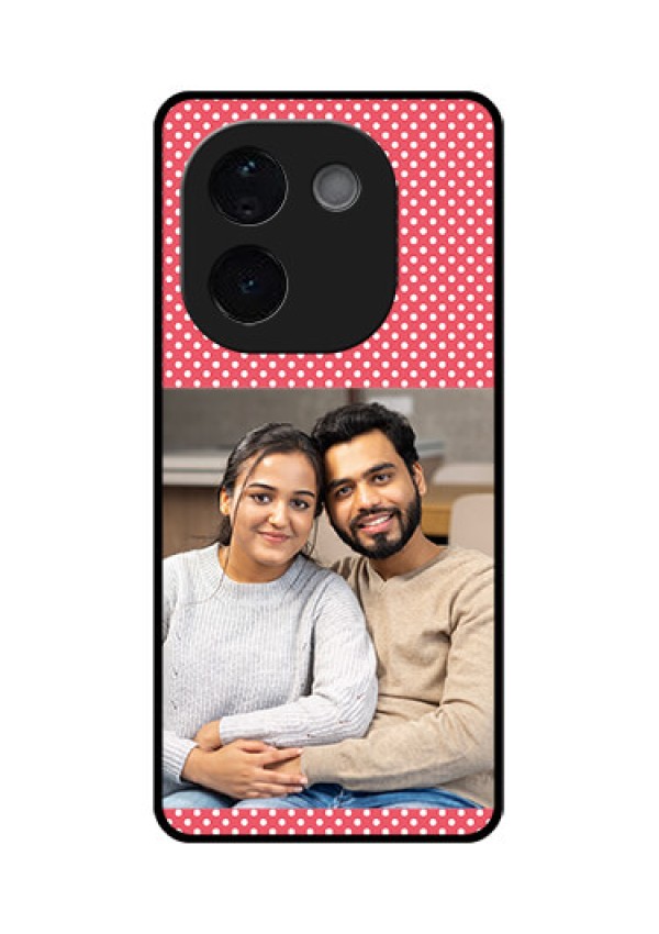 iQOO Z9s Pro 5G Custom Glass Phone CaseWhite Dotted Design