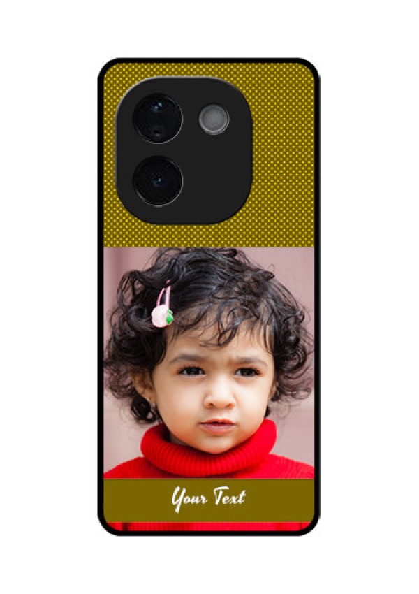 iQOO Z9s Pro 5G Custom Glass Phone CaseSimple Green Color Design