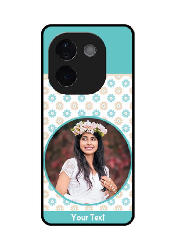 iQOO Z9s Pro 5G Custom Glass Phone CaseBeautiful Flowers Design