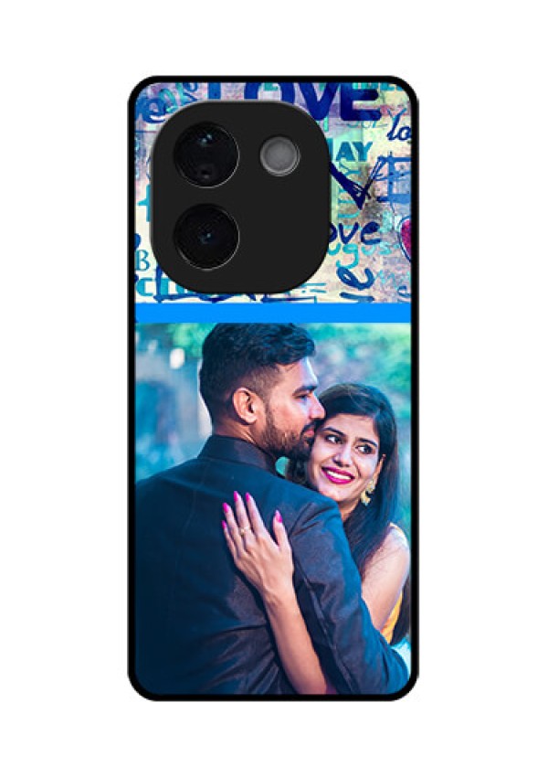 iQOO Z9s Pro 5G Custom Glass Phone CaseColorful Love Design
