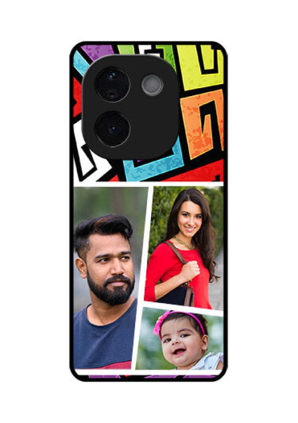 iQOO Z9s Pro 5G Custom Glass Phone CaseGraffiti Pattern Design