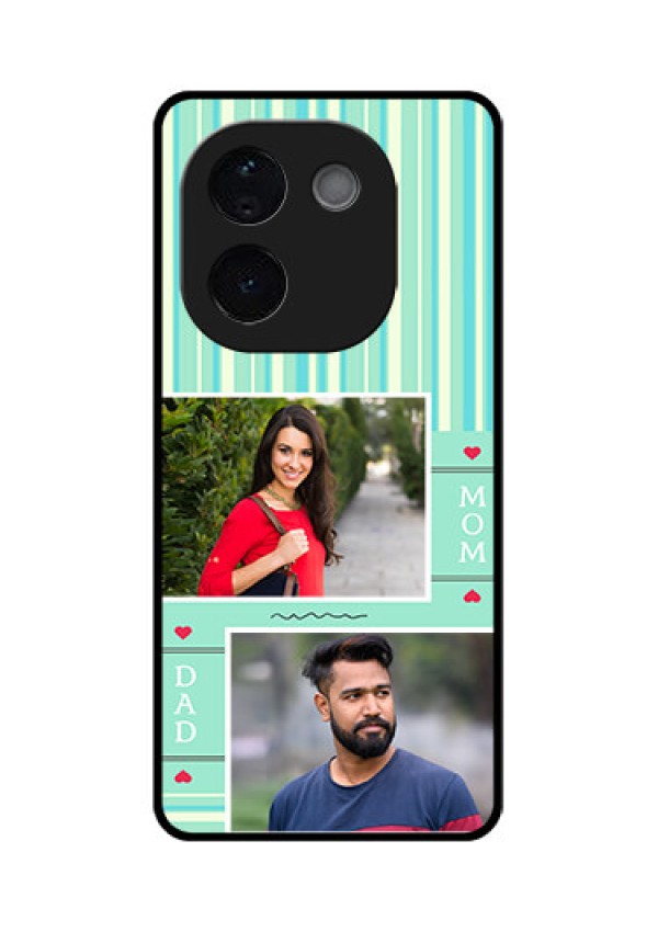 iQOO Z9s Pro 5G Custom Glass Phone CaseMom and Dad Pic Design