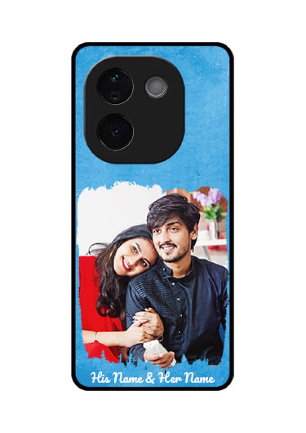iQOO Z9S Pro 5G Custom Glass Phone Case - Blue Color Vintage Design