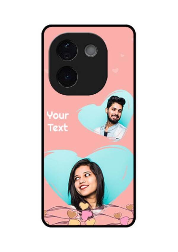 iQOO Z9s Pro 5G Custom Glass Phone CaseLove Doodle Design