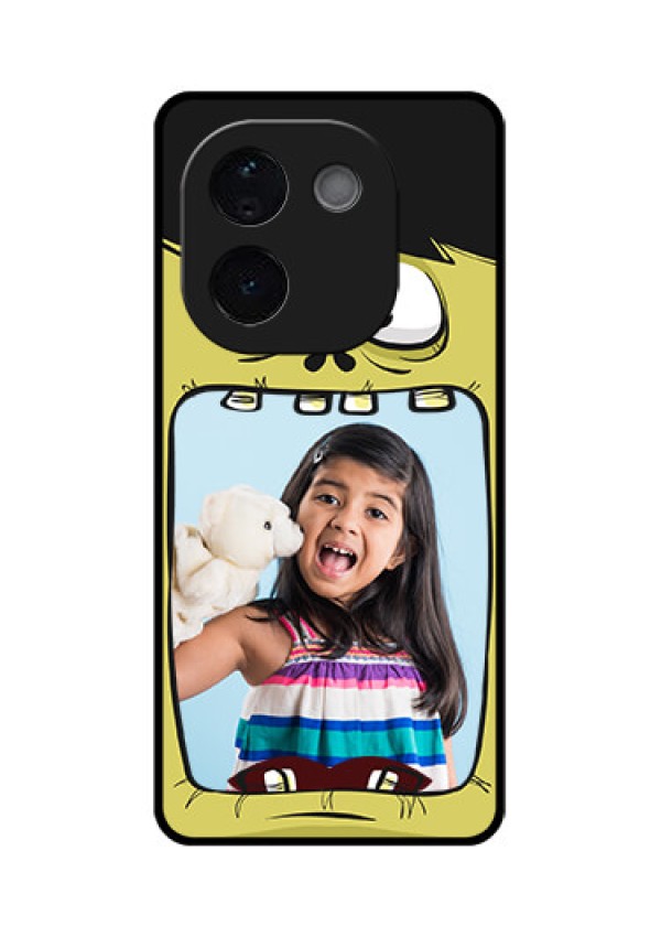 iQOO Z9s Pro 5G Custom Glass Phone CaseCartoon Monster Back Case Design