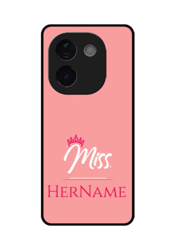 iQOO Z9s Pro 5G Custom Glass Phone CaseMrs With Name Design