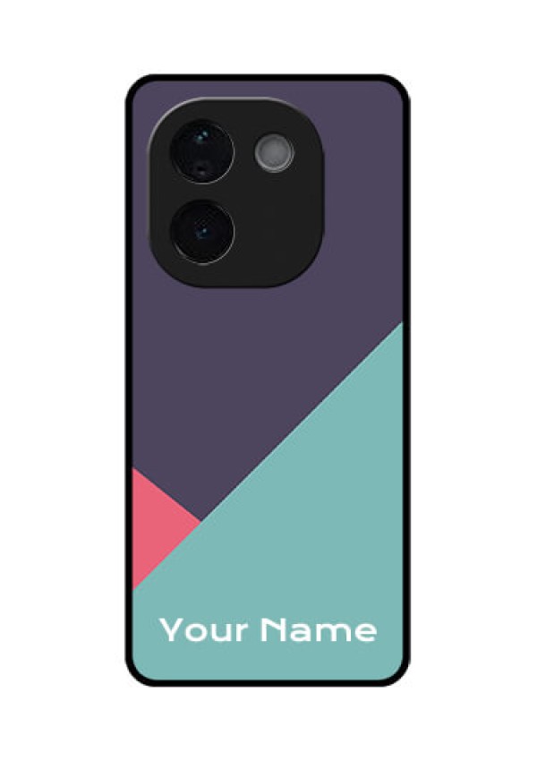 iQOO Z9s Pro 5G Custom Glass Phone CaseTri Color Abstract Design