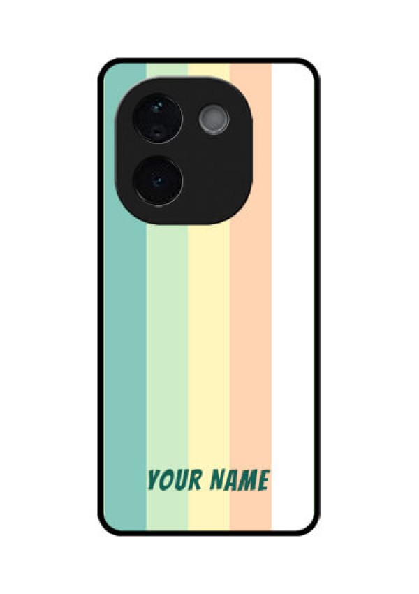 iQOO Z9s Pro 5G Custom Glass Phone CaseMulti - Colour Stripes Design