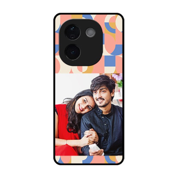 iQOO Z9s Pro 5G Custom Glass Phone CaseSemi - Circle Maze Pattern Design