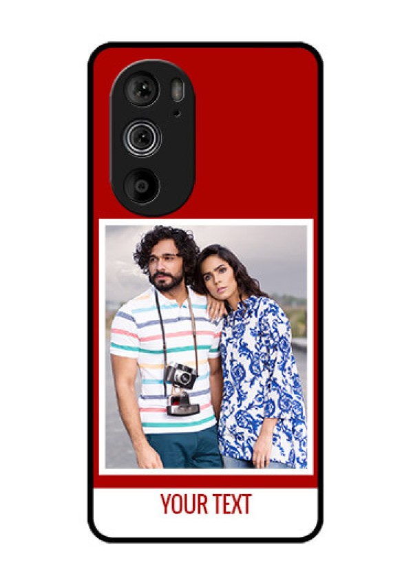 Motorola Edge 30 Pro Custom Glass Phone Case - Red Color Design