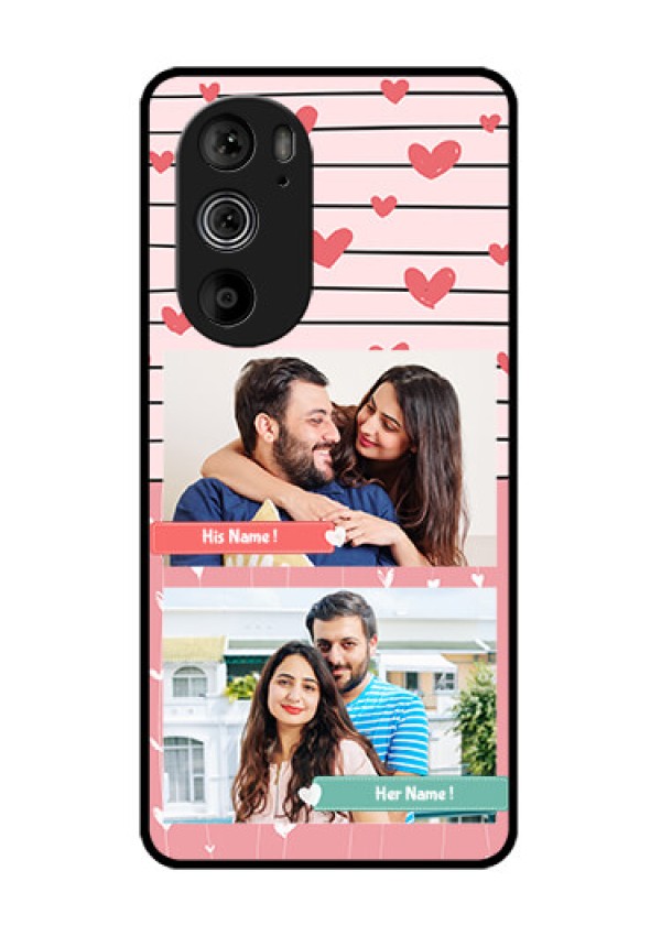 Motorola Edge 30 Pro Custom Glass Phone Case - Photo With Heart Design