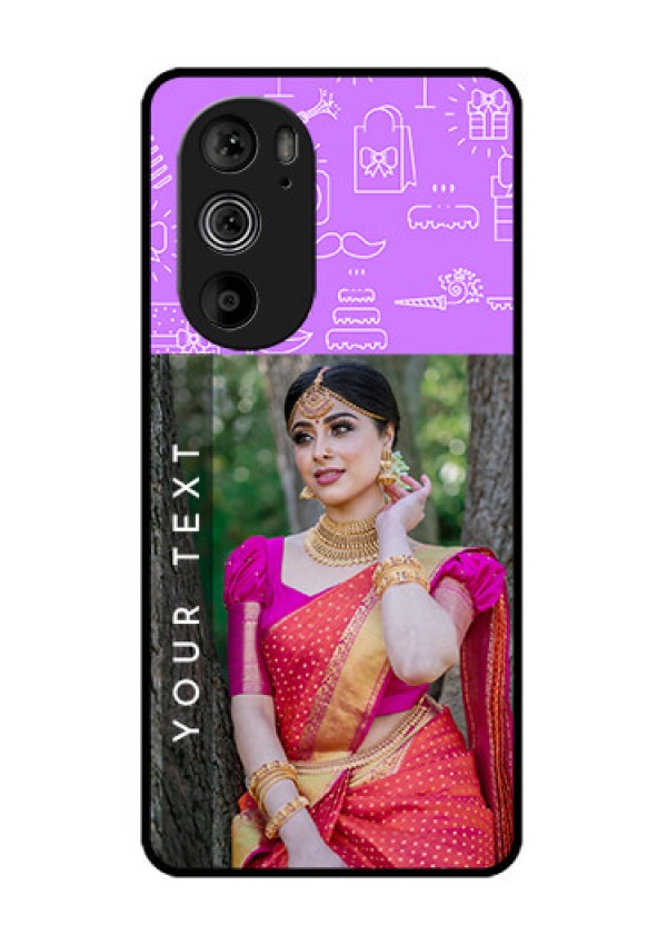 Motorola Edge 30 Pro Custom Glass Phone Case - Birthday Icons Design