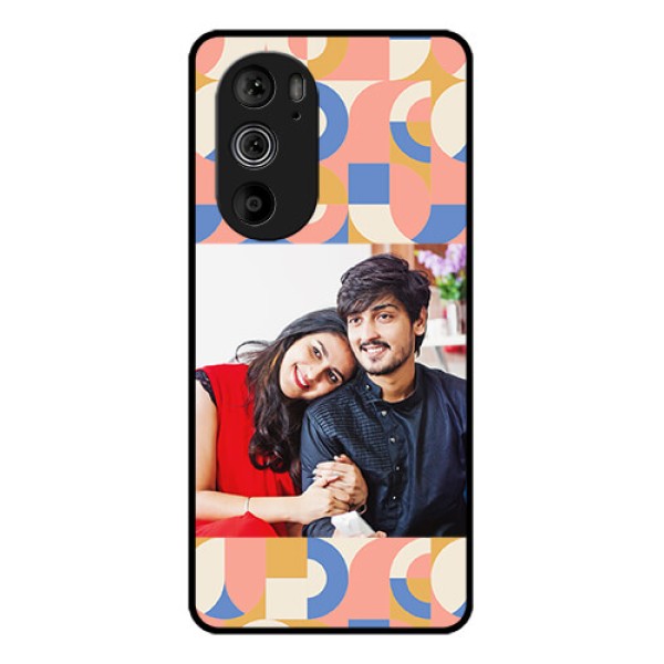 Motorola Edge 30 Pro Custom Glass Phone Case - Semi - Circle Maze Pattern Design Motorola Edge 30 Pro Custom Glass Phone Case - Semi - Circle Maze Pattern Design