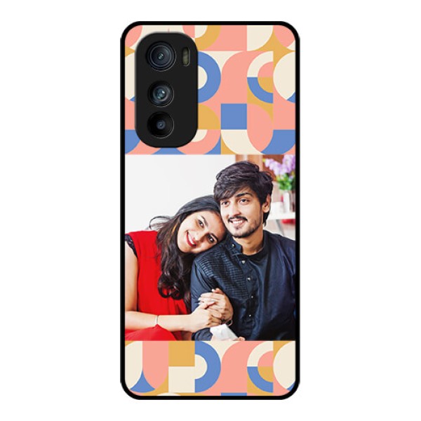 Motorola Edge 30 Custom Glass Phone Case - Semi - Circle Maze Pattern Design Motorola Edge 30 Custom Glass Phone Case - Semi - Circle Maze Pattern Design