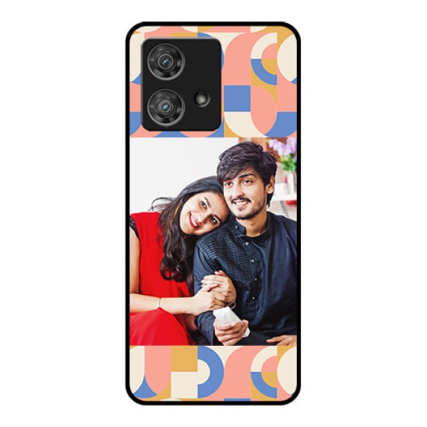 Motorola Edge 40 Neo Custom Glass Phone Case - Semi - Circle Maze Pattern Design Motorola Edge 40 Neo Custom Glass Phone Case - Semi - Circle Maze Pattern Design