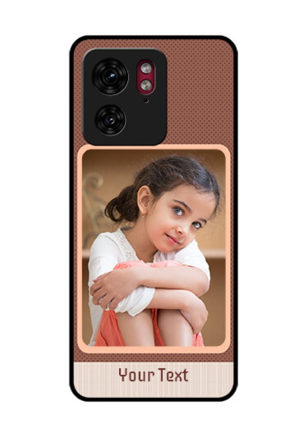 Motorola Edge 40 Custom Glass Phone Case - Simple Pic Upload Design