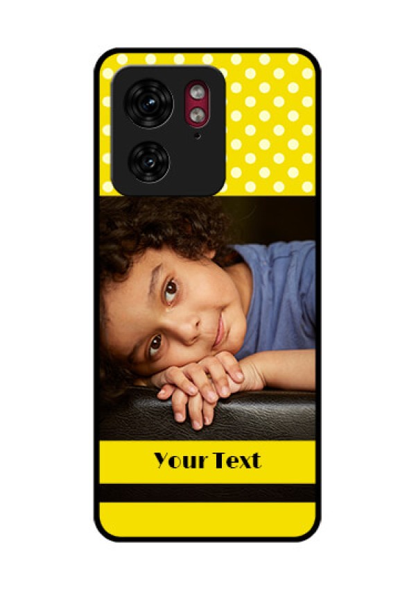 Motorola Edge 40 Custom Glass Phone Case - Bright Yellow Case Design