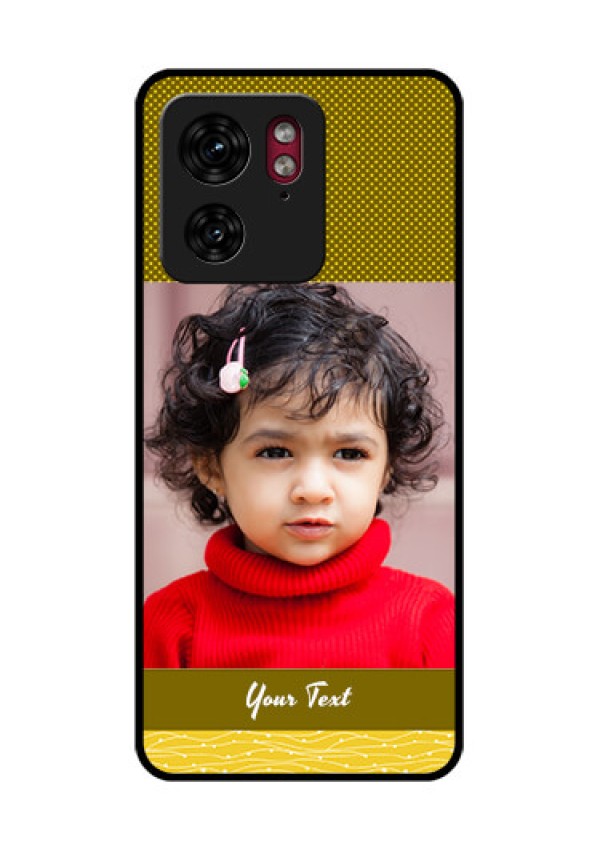 Motorola Edge 40 Custom Glass Phone Case - Simple Green Color Design