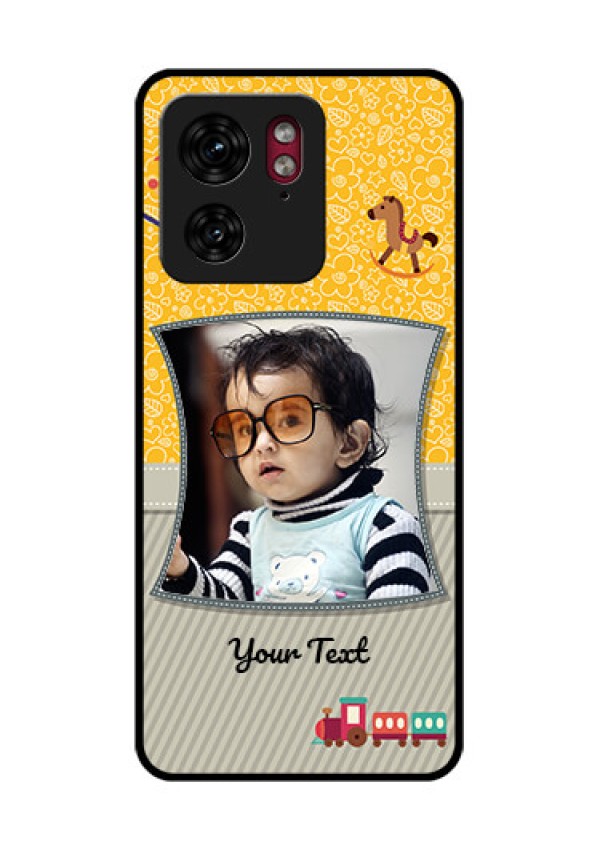 Motorola Edge 40 Custom Glass Phone Case - Baby Picture Upload Design