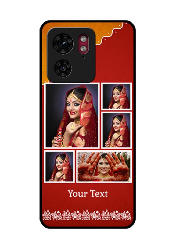 Motorola Edge 40 Custom Glass Phone Case - Wedding Pic Upload Design
