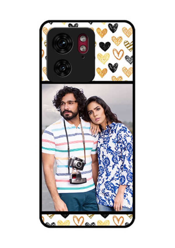 Motorola Edge 40 Custom Glass Phone Case - Love Symbol Design