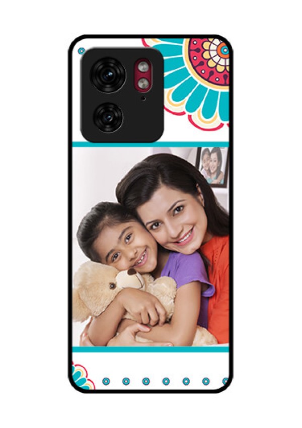 Motorola Edge 40 Custom Glass Phone Case - Flower Design