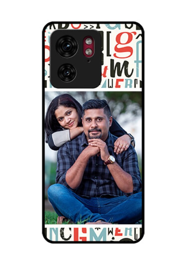 Motorola Edge 40 Custom Glass Phone Case - Alphabet Design