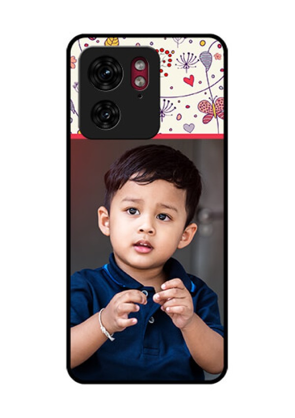 Motorola Edge 40 Custom Glass Phone Case - Premium Floral Design