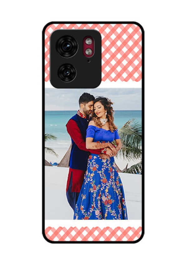 Motorola Edge 40 Custom Glass Phone Case - Pink Pattern Design