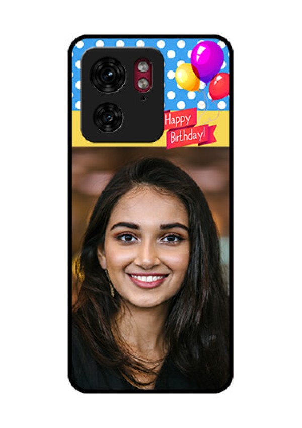 Motorola Edge 40 Custom Glass Phone Case - Happy Birthday Design