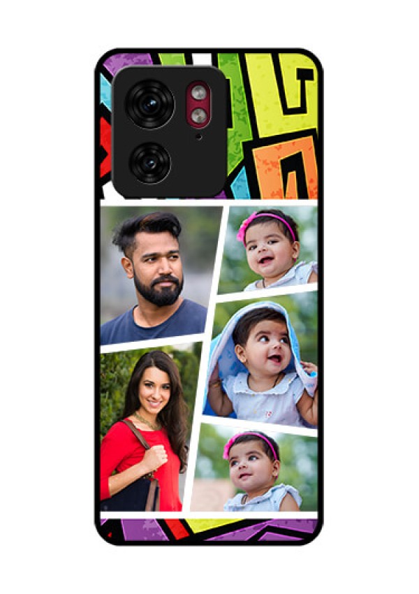 Motorola Edge 40 Custom Glass Phone Case - Graffiti Pattern Design